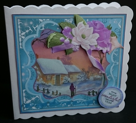 Coming Home.  8x8 Card topper with sentiments by Sue Soules