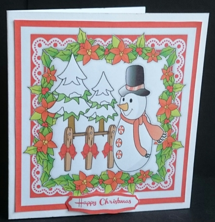 Snowman At the Garden Gate  by Sue Soules