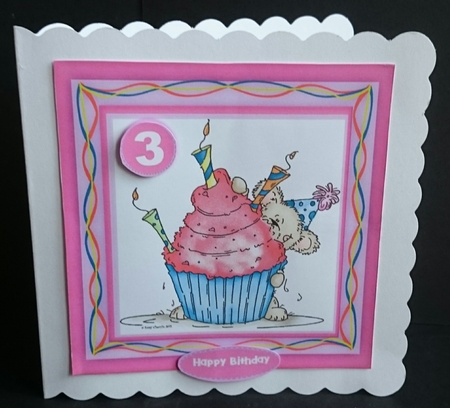 Sneaky Bears Birthday Cupcake  by Sue Soules