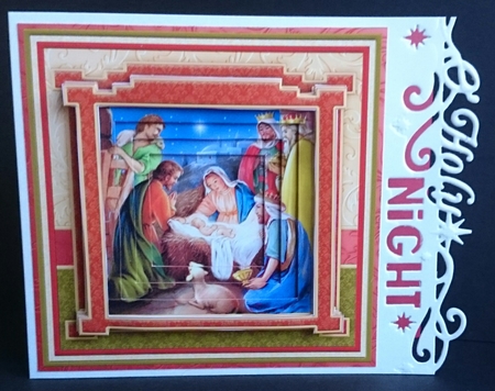 CHRISTMAS NATIVITY Inverted Pyramage 7.5 Mini Kit by Sue Soules