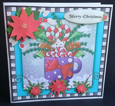 Christmas Candy Cup Card Front M.kit by Sue Soules