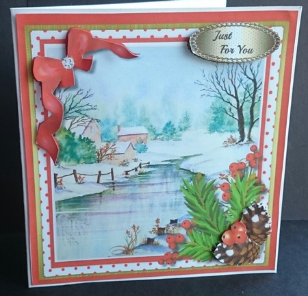 Beautiful Snowscene and Berrys  by Sue Soules