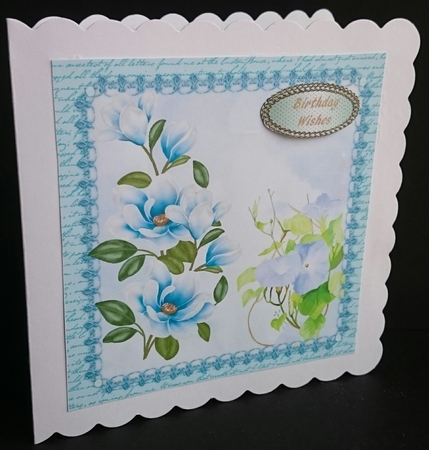 Beautiful Blue Magnolias in Ornate Frame  by Sue Soules