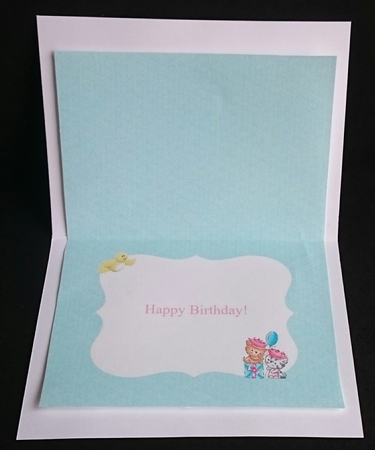 Cute kittens birthday insert by Sue Soules