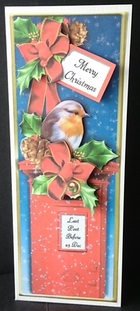 Wait a Minute Mr Postman - Christmas Robin - Large DL by Sue Soules