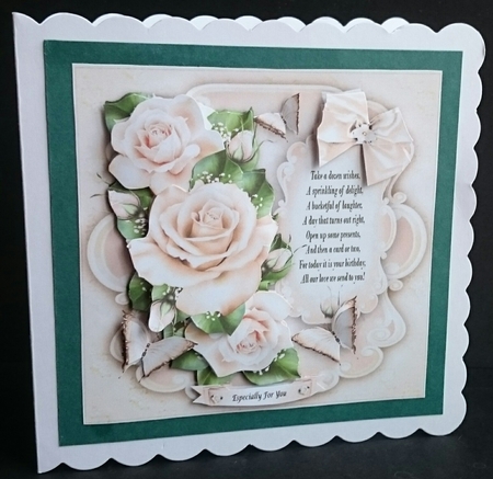Antique Roses Bouquet Card Mini Kit by Sue Soules