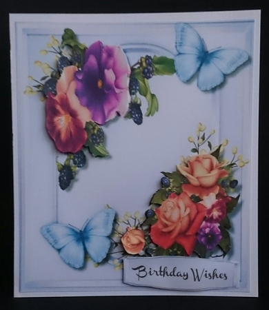 Brautiful Pansys Roses and Butterflys  by Sue Soules