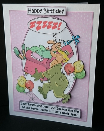 Clara the party girl quick card by Sue Soules