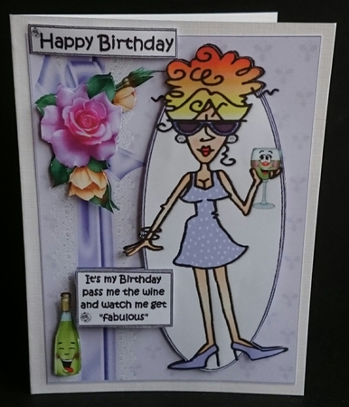 Rita watch me get fabulous quick card by Sue Soules