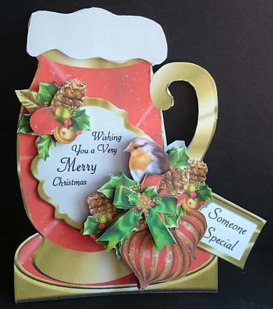 A Christmas Robin - Masculine Tankard by Sue Soules