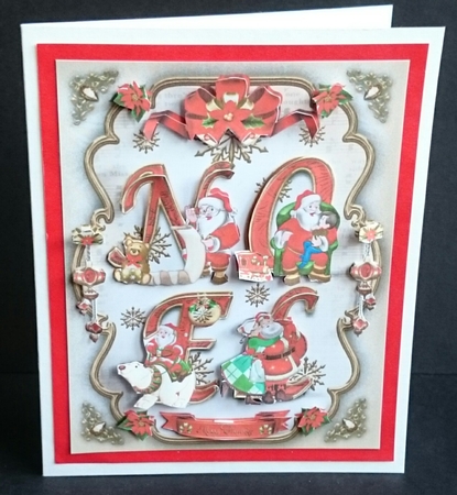 Christmas NOEL With Santa Clauses Mini Kit by Sue Soules