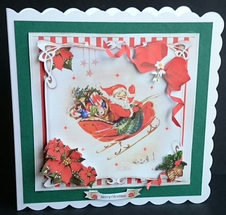 Traditional Santa Sleigh With Gifts In the Sky by Sue Soules