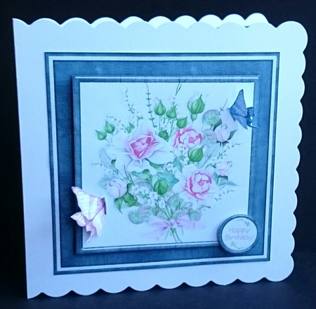 Watercolor Flower Bouquette Rose 982 by Sue Soules