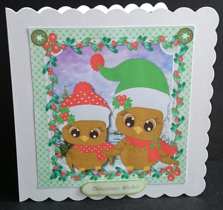 Christmas Owls Dressed For Winter by Sue Soules