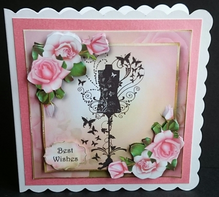Butterfly Mannequin & Pink Roses by Sue Soules