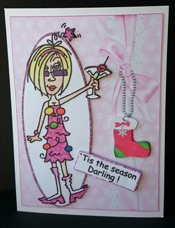 J.J Tis the season darling quick card by Sue Soules