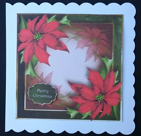 Red Poinsettias For Christmas 8x8 by Sue Soules
