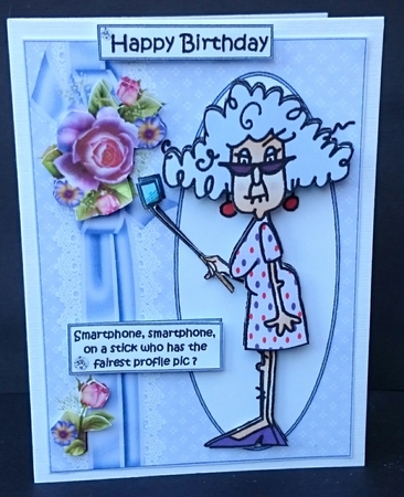 Stella with her selfie stick  by Sue Soules