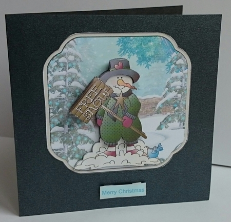 Snowman with free snow by Sue Soules