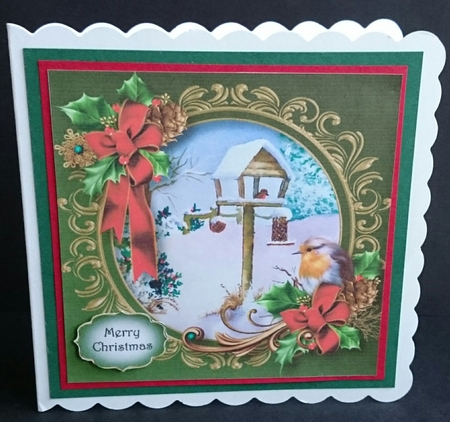 The Winter Bird Table 8x8 by Sue Soules