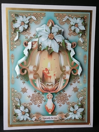Winter Christmas Lamp With Poinsettias Mini Kit by Sue Soules