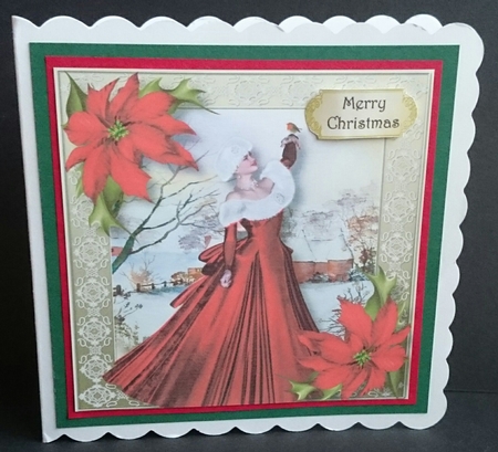 A Christmas Stroll 8x8 by Sue Soules