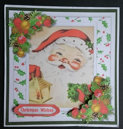 JollySanta and Lantern by Sue Soules