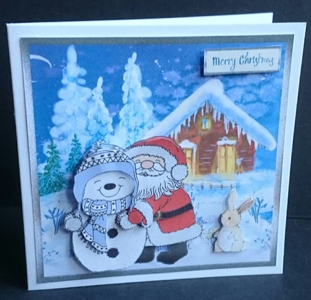 Santa hugs by Sue Soules