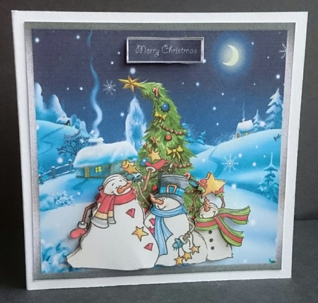 Snowmen hang the stars by Sue Soules