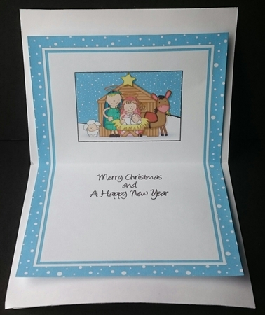 The Christmas Story Mary, Joseph and Jesus at the Stable matching insert by Sue Soules