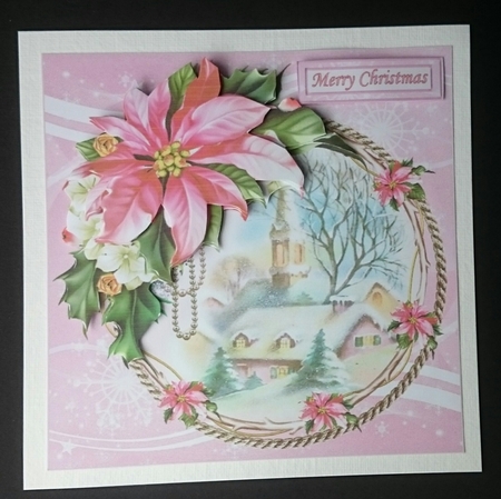 8x8 fesitve wreath with scene by Sue Soules