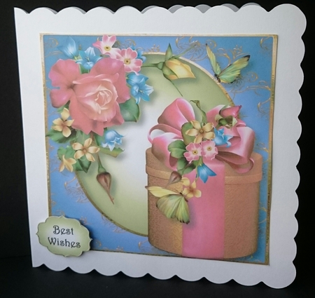 The Birthday Gift - Butterflies & Roses 8x8 by Sue Soules