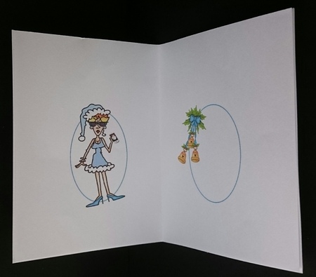 Rita has a laugh with Santa insert by Sue Soules