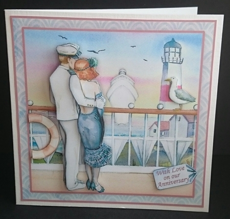 ROMANTIC SEA VIEW 8x8 Decoupage & Insert Mini Kit Various Occasions by Sue Soules