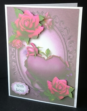 Hearts & Flowers - Purple A5 by Sue Soules