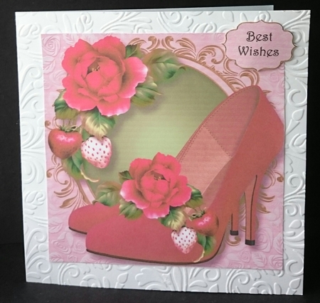 Sumptuous Shoes - Deep Pink Strawberry Rose 8x8 by Sue Soules