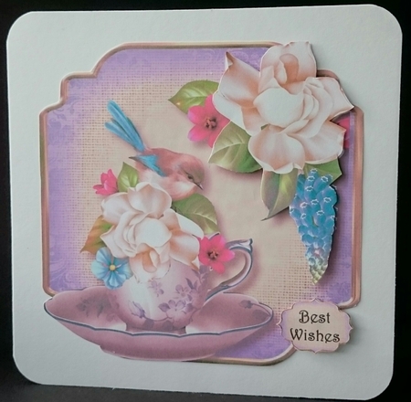 Teacup & Saucer Les Jardin - Fairy Wren by Sue Soules