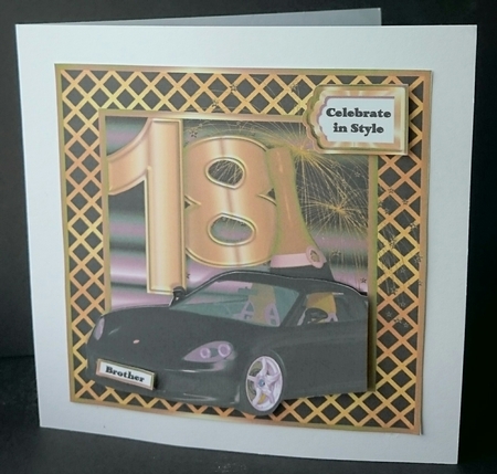 Special Birthday Sports Car - Age 18 by Sue Soules