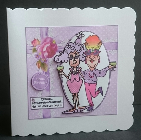 Stella and Edna mature and wise quick card by Sue Soules