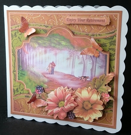 MISTY AUTUMN WALK 7.5 Decoupage & Insert Mini Kit Various Occasions by Sue Soules