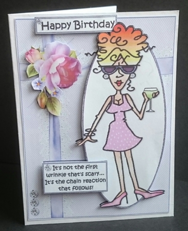 Rita and her chain reaction quick card by Sue Soules