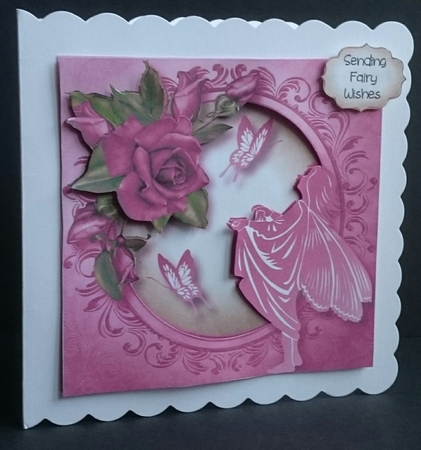 Fairy, Flutters & Pink Roses by Sue Soules