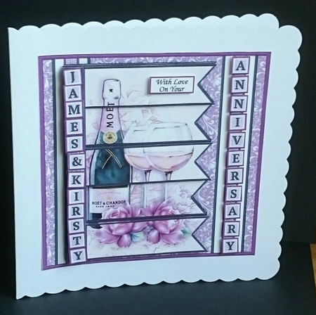 CHAMPAGNE 7.5 Alphabet Quick Congratulations, Anniversary or Engagement Card Kit  by Sue Soules