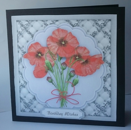Lovely Monocrome and RdPoppys  by Sue Soules