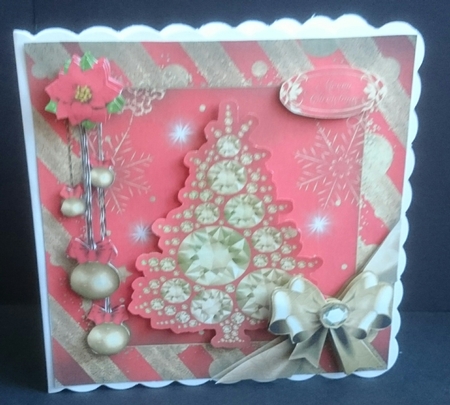 Golden Red Christmas Diamond Tree Mini Kit by Sue Soules
