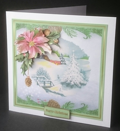 Winter scene with poinsettias by Sue Soules
