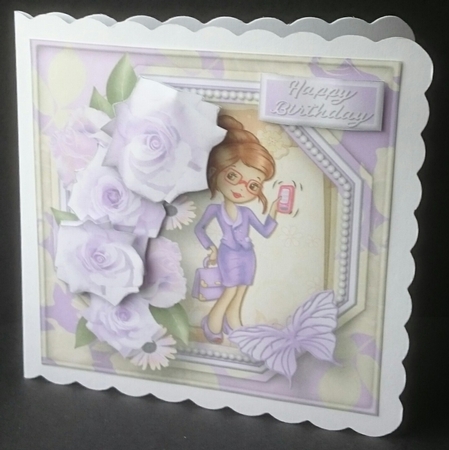 Call for You - Octagon Frame Card Front by Sue Soules