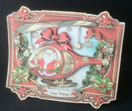 Santa Claus with Reindeer in Helicopter Mini Kit by Sue Soules