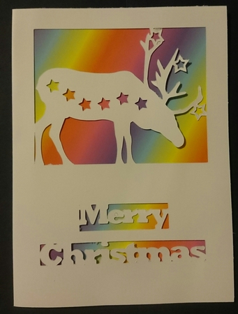 CHRISTMAS REINDEER CARD by Sue Soules