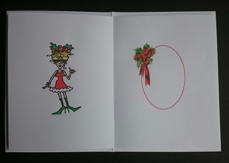 Rita being nice for Christmas insert by Sue Soules